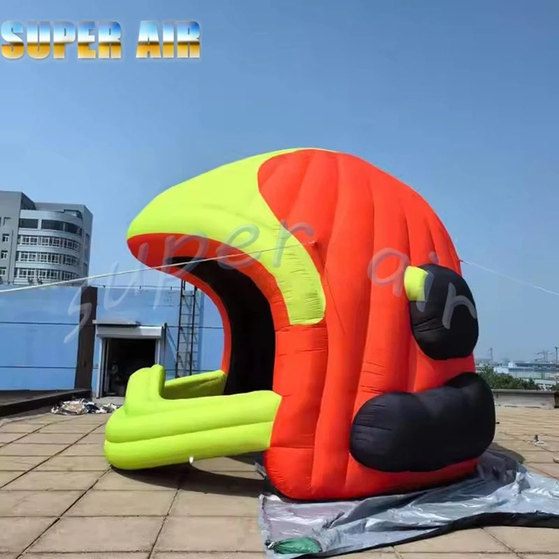 نموذج خوذة قابل للنفخ بالهواء الفائق قوس قابل للنفخ مع مروحة للعرض التجاري