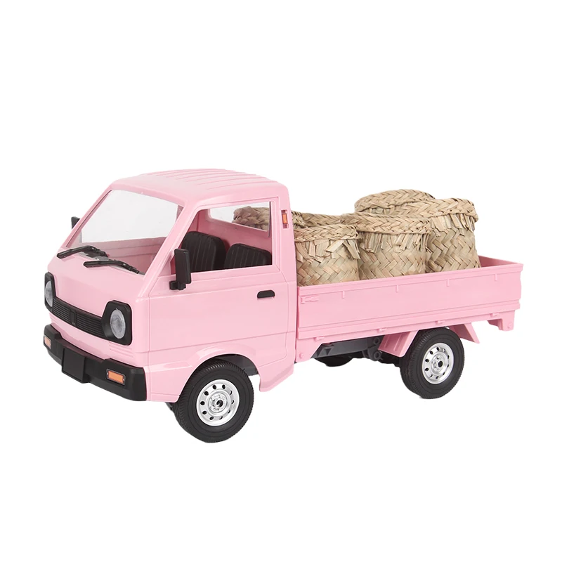 For WPL D12 1/10 RC Truck Car Upgrade Parts Storage Basket Straw Wicker Basket Rattan Pot Decoration Accessories