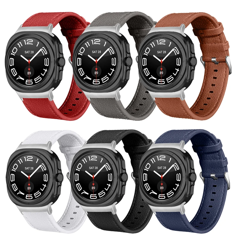 Для Samsung Galaxy Watch Ultra 47 мм браслет кожаный ремешок для часов ULTRA7 47 мм без зазоров браслет сменные аксессуары