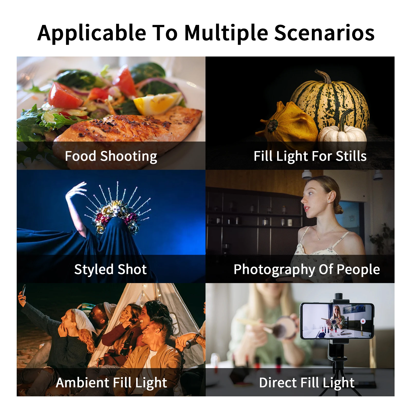 Desiontal X1 RGB LED Video Light Photography Fill Camera Lighting CRI95+ 3000-6500K Cold Shoe For Phone Vlog Live Streaming DSLR