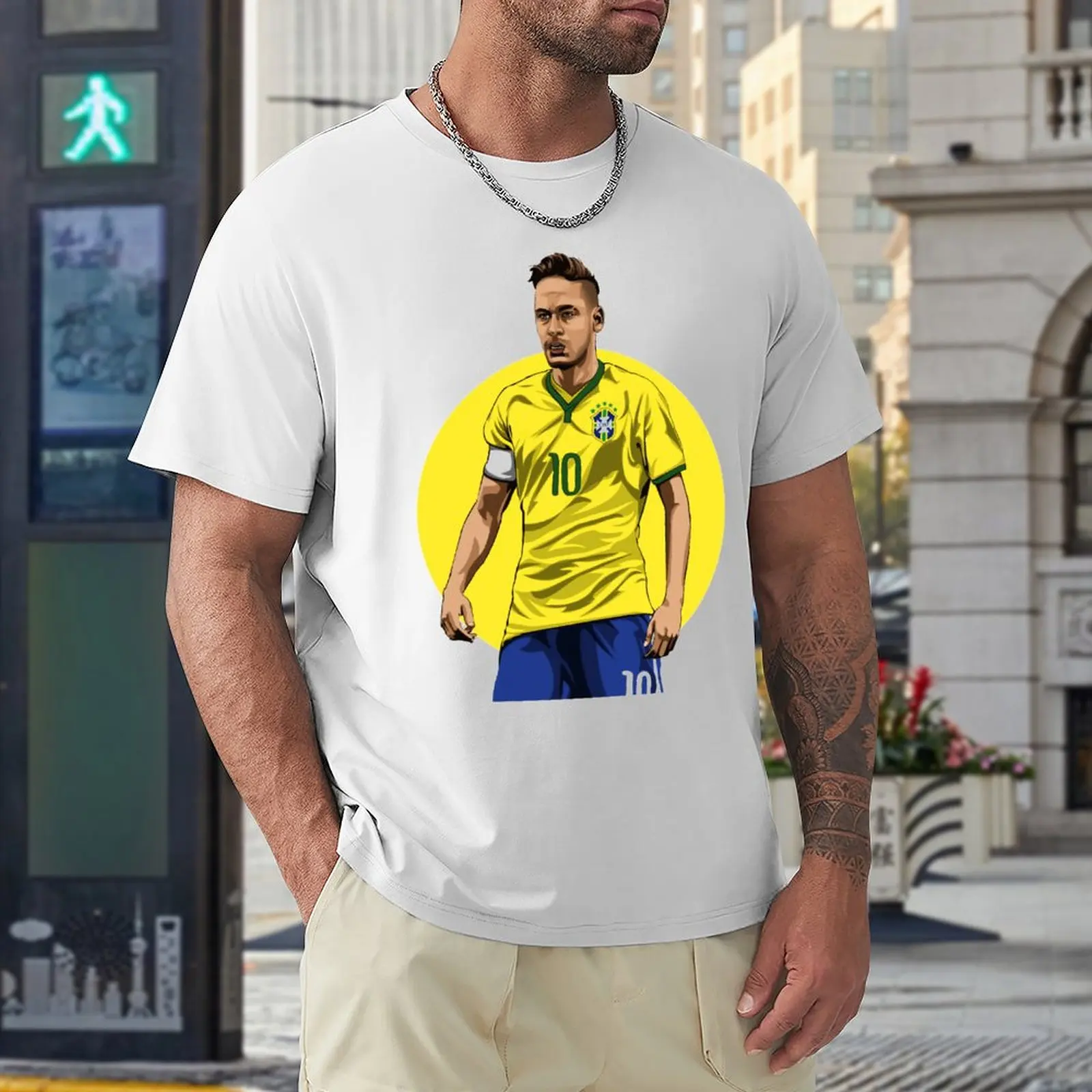 Neymar And Jr Brazil Celebrate Soccer Striker 57 T-shirts Vintage Leisure Premium Movement USA Size