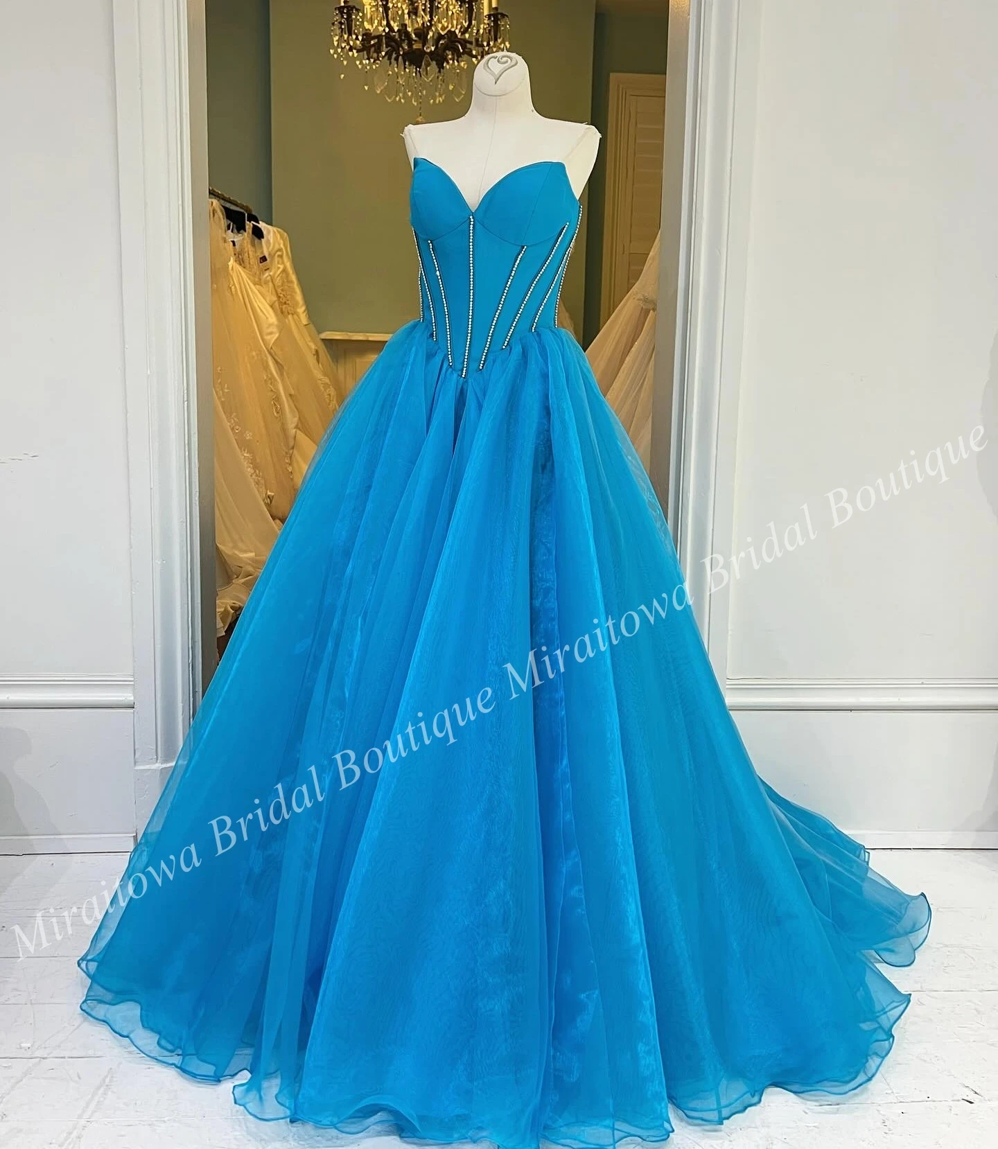 Korset Baljurk Galajurk Lieverd Kristal Organza Lange Formele Avond Cocktail Gala Oscar Party Optocht Jurk Rok Doorgesneden Roze