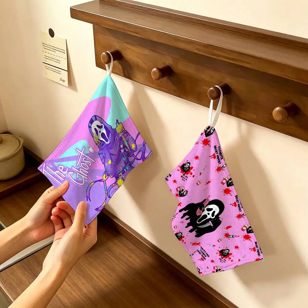 S-SCREAMS Horror Movie Hanging Design Hand Wiping Towel, Polyester Cotton Fabric, Universal for Bathroom Kitchen