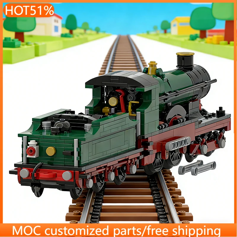 

955 PCS Car Steam Locomotive-Cityof MOC Customize Modular Building Block Kids Technology Design Creative DIY Toy Christmas Gift