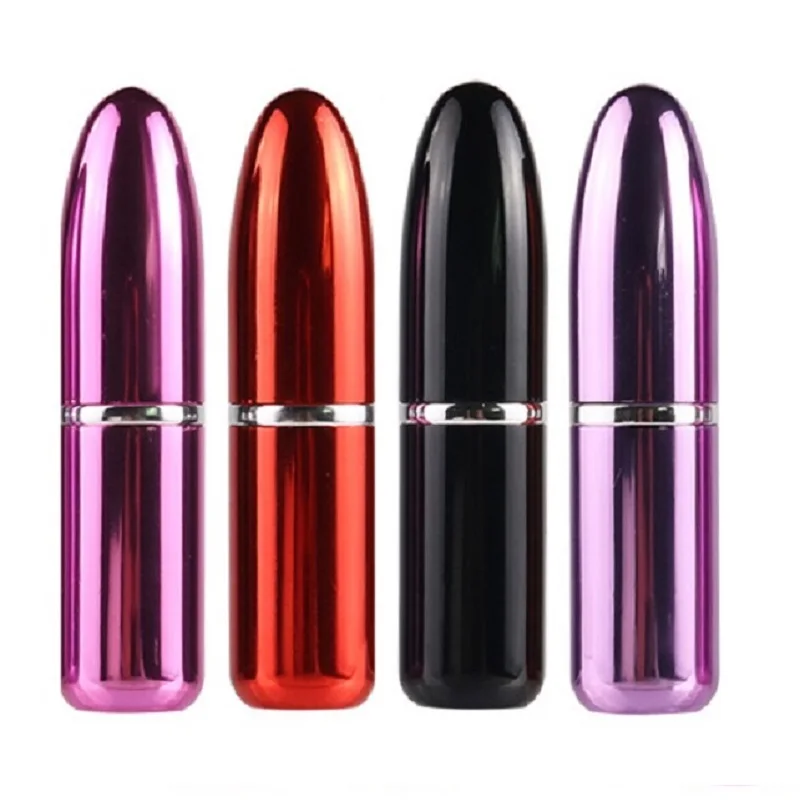 Bullet Shape 3ml Perfume Spray Bottle Black Blue Pink Atomizer Sample Sprayer Aluminum Shell Portable Glass Perfume Bottle 50pcs