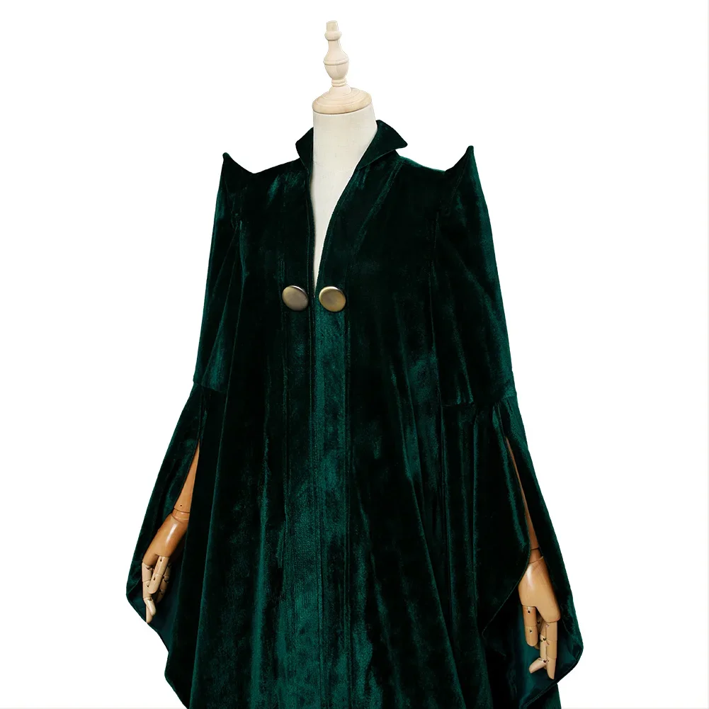 

Женский костюм ведьмы McGonagall для косплея, фэнтезийный халат, шляпа-палочка, волшебный костюм из фильма, маскировка для взрослых, женщин, фантазийные наряды 2025