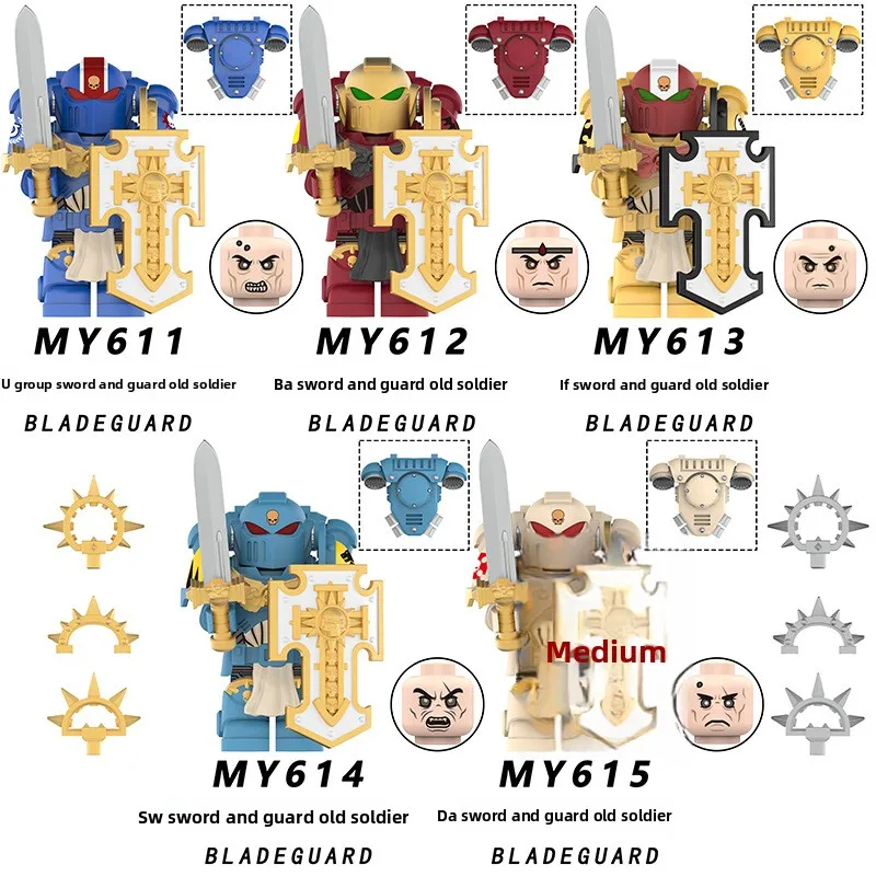 

Film SeriesMY611-615Warhammer Sword Guard Veteran Miniature Building Block Toy Figurine
