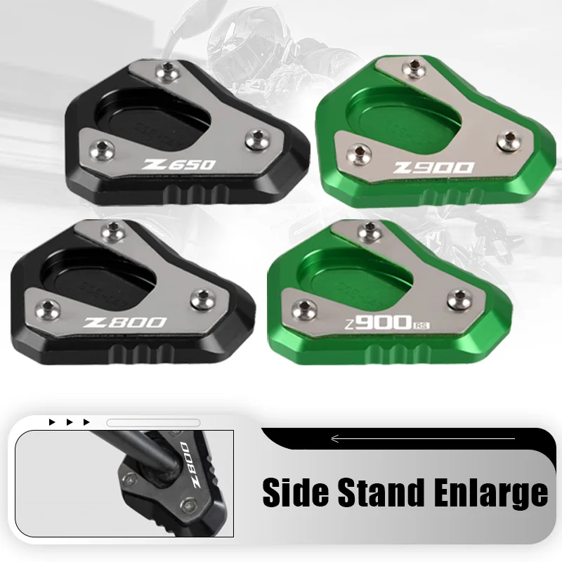 

Enlarge Support Plate Pad Moto Kickstand Foot Side Stand For KAWASAKI Z650 Z800 Z900 NINJA650 Z900RS 2017-2022 2021 2020 2023