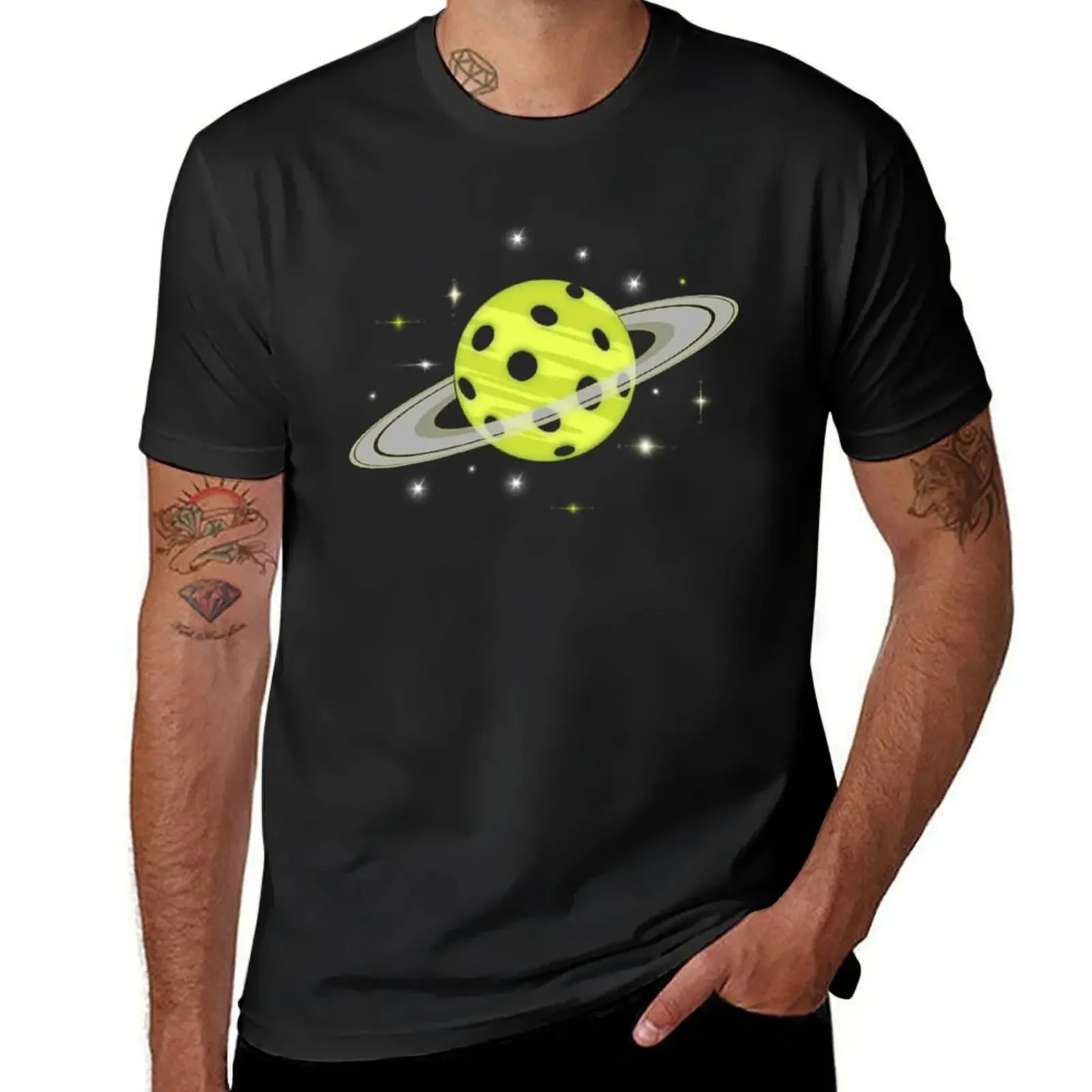 

Funny pickleball like Saturn planet shirt T-Shirt anime tshirt customs design your own black t shirts for men