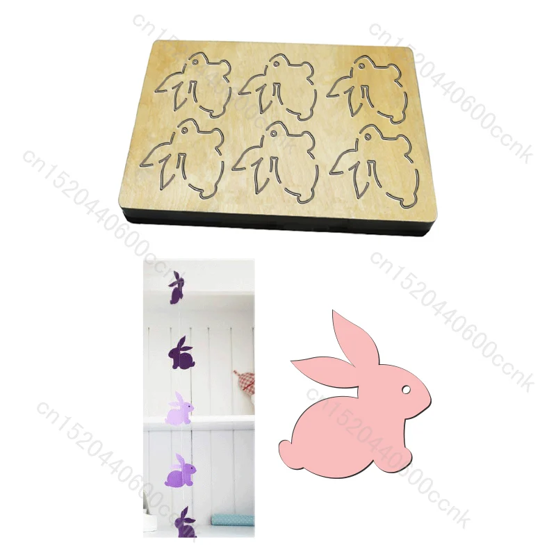 

Новые деревянные штампы в виде кролика, вырубные штампы для скрапбукинга, несколько размеров V-7143