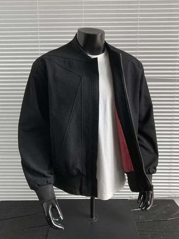 

Cleanfit Bla ort Flight Jaet Men's Sle Spring Autumn Bomber Baseball Outfit Hard Casual Cotton Long Sve Coat