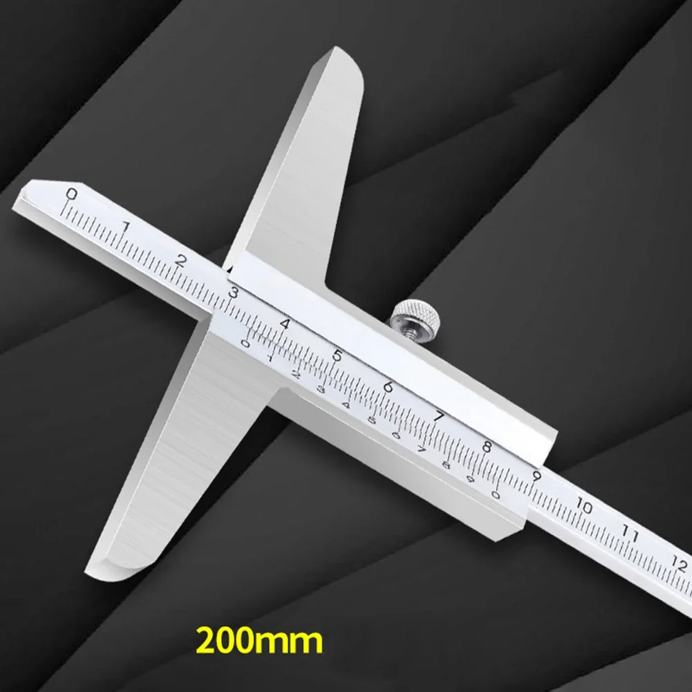 Depth Gauges 150MM/200MM/300MM Stainless Steel Vernier Depth Gauge Height Depth Caliper Measuring Tool Vernier Caliper