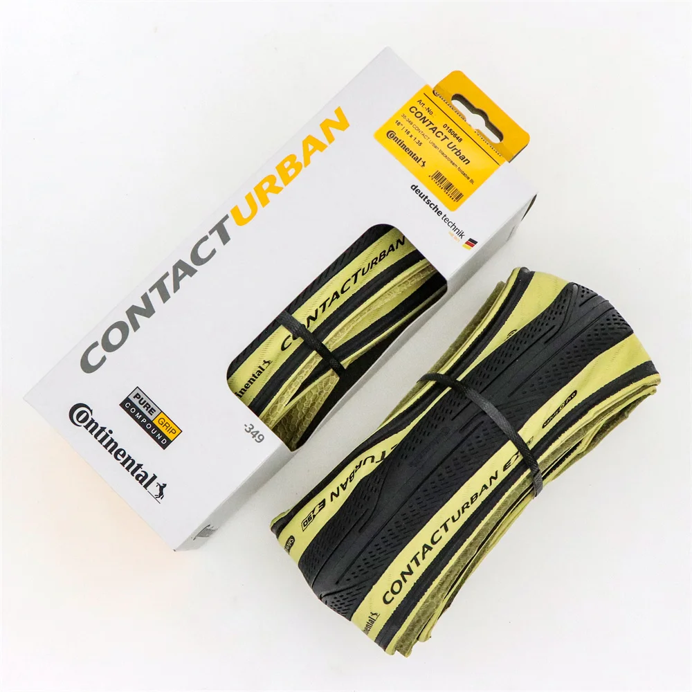 1Pair Continental Contact Urban 16; 35-349 Foldable Tyre 16x1.35 Tire for brompton 3sixty pikes bike black skin/cream Reflex