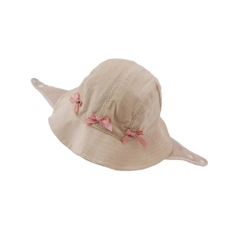 2024 Bowknot Bucket Hat for Baby Wide Brimmed Infant Basin Caps Kids Fisherman Hats Spring Fall Headwear