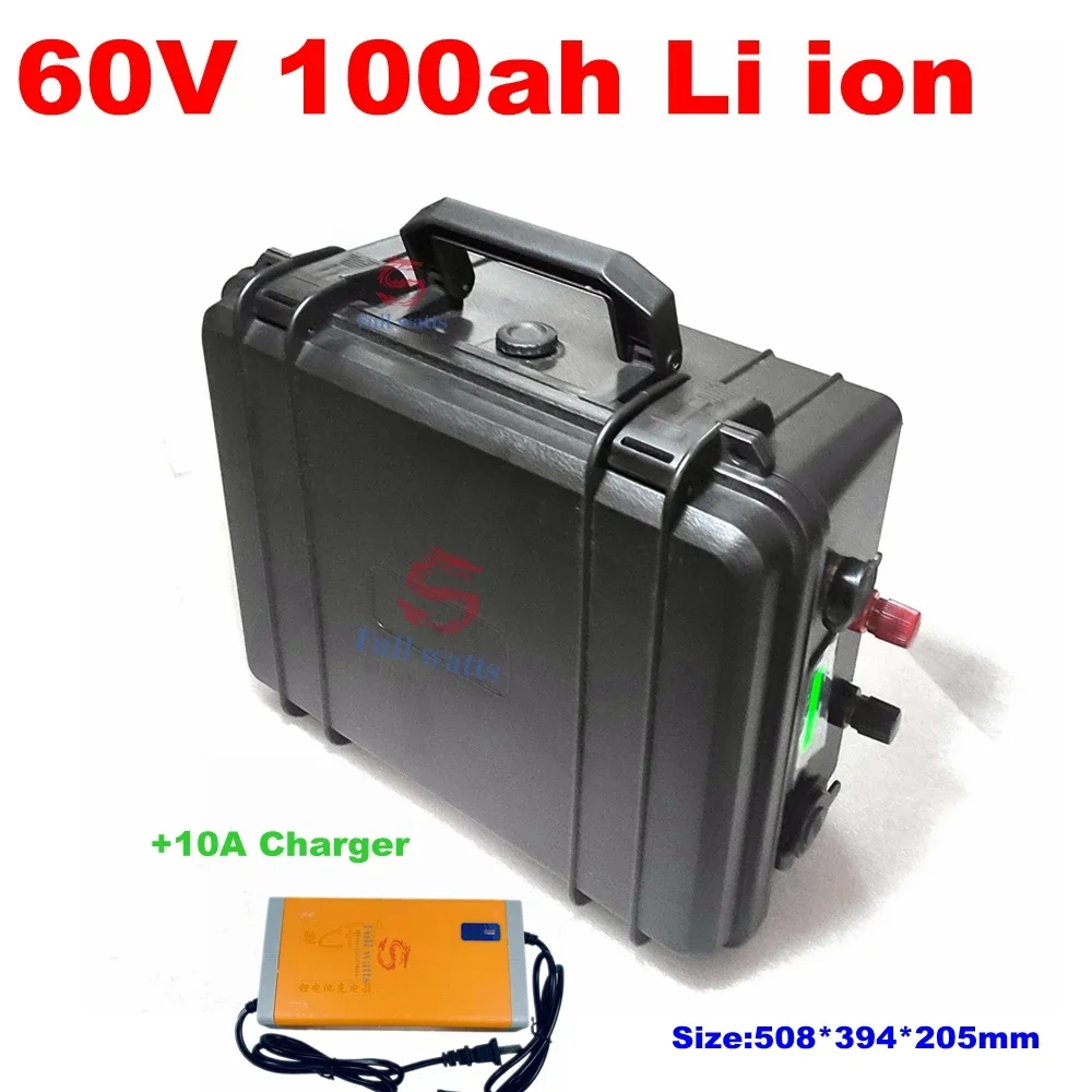 

high quality lithium battery 60v 100Ah 200Ah Li-ion battery for scooter Forklift sweeper Sightseeing car AGV +10A charger