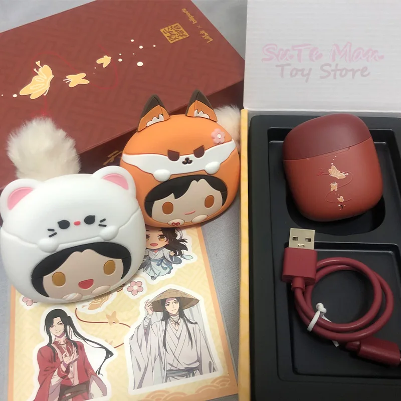 Tian Guan Ci Fu Bluetooth Headset Headphone Fox Rabbit Earphone Case Tgcf Hua Cheng Xie Lian Toy Heaven Official's Blessing