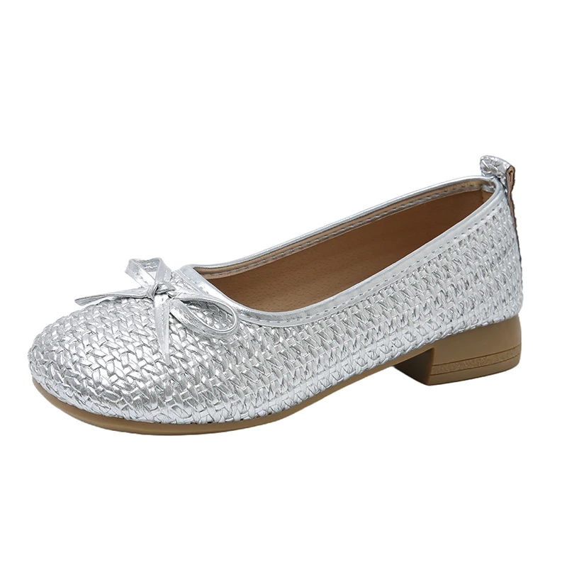 أحذية أمي - أحذية كاجوال ذات نعل ناعم بكعب منخفض - نعل مريح للنساء - جلد مقلد أبيض - شريط مطاطي مع ربطة عنق #5