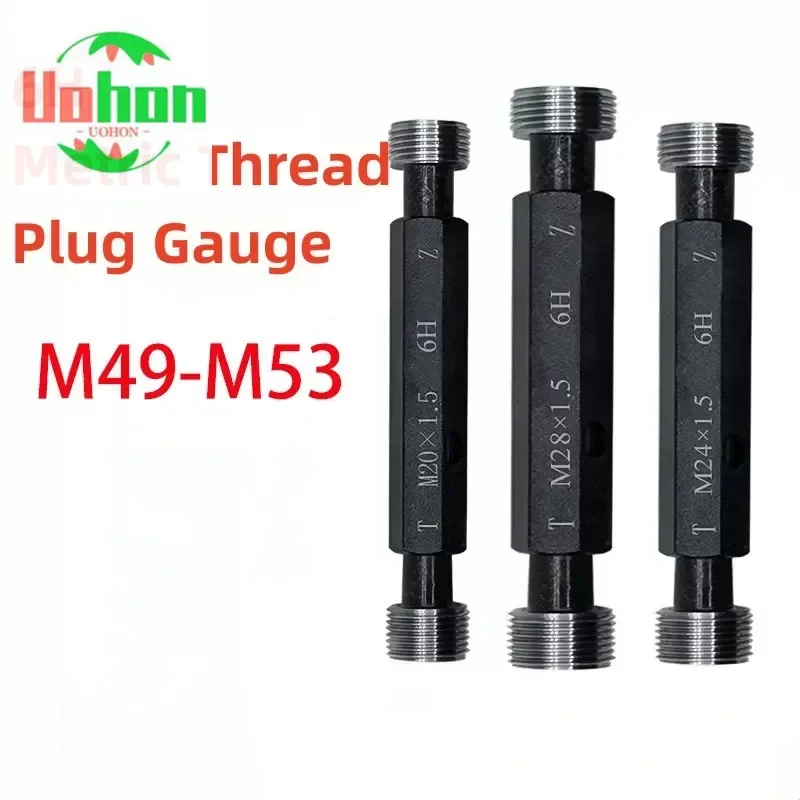 1pcs M49-M53 Steel Mer-cury Gage Metric Fine Thread Plug Gauge High Quality wholesale 6H M49 M50 M51 M52 M53