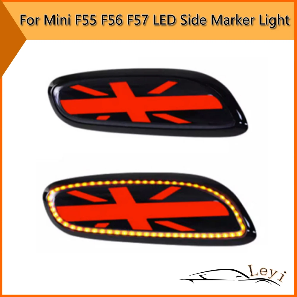 LED Dynamic Side Marking Indicator Lights For Mini Cooper F55 F56 F57 Turn Signal Sequential Blinker Lamp Plug Play Accessories