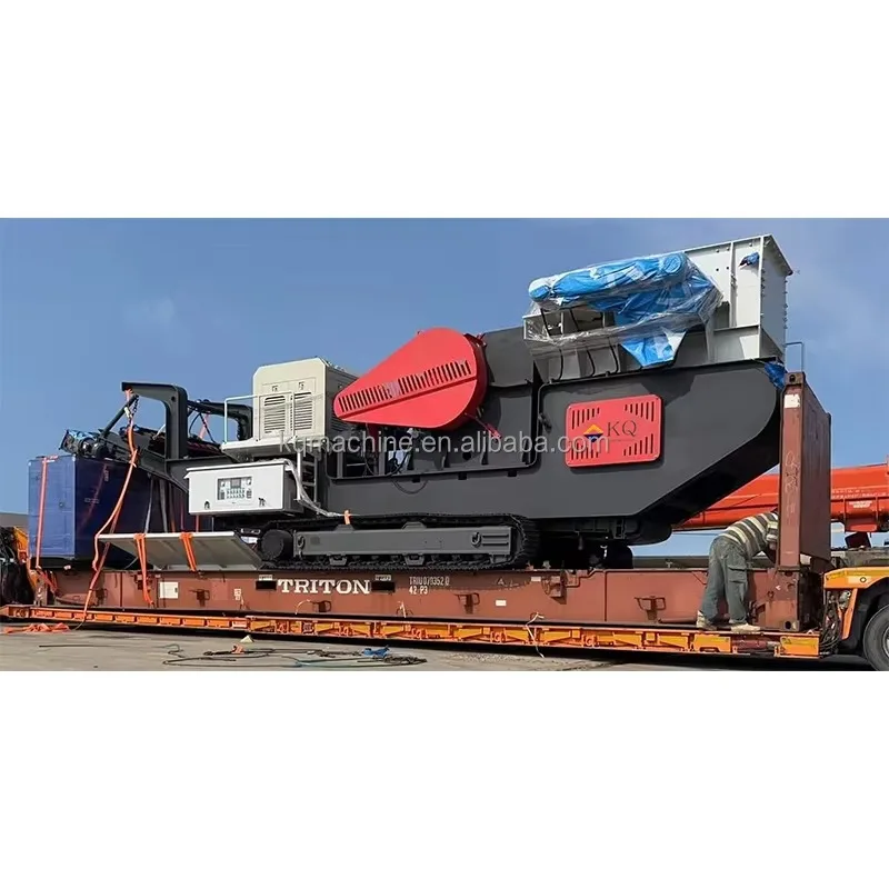 Mobile Crushing Station for Potassium Feldspar Pebbles Mineral Crushing Operations Featuring Core Components Motor and Gear