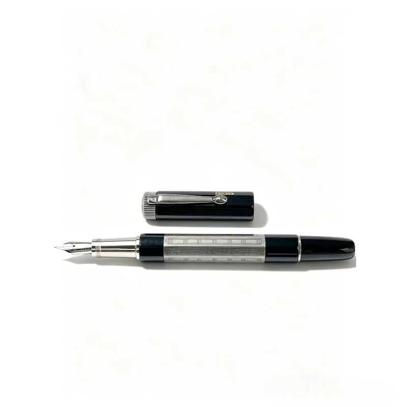 High Quality Luxury Vintage Silver-M B Pen Hexagonal Design F 0.5MM MontFountain Pen for Writing Business Boss Office Daily Use