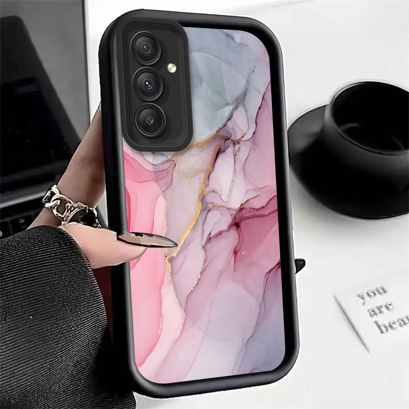 Marble Silicone Phone Case On For Samsung Galaxy A34 A24 A54 A20 A30 A50 A71 A51 A31 A21S A20S A04 A03 A750 4G 5G Luxury Cover