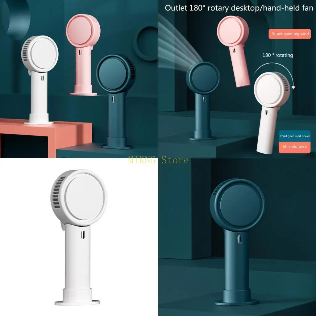 USB Rechargeable Desk Handheld Air Conditioner Cooler Outside Travel 3 Speed best sale