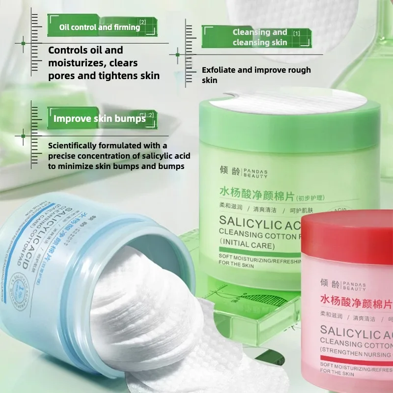 Salicylic Acid Exfoliating Face Pads Elastic Firming Pore Moisturizing Calming Low Stab Nourishing Skin Care