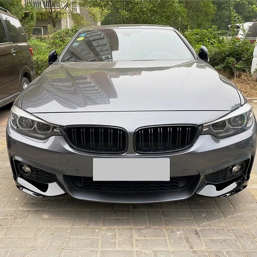 For BMW F32 F33 F36 4 Series 2014-2020 M-Tech Front Bumper Canards Splitter Side Spoiler Cover Trim Sticker Car Accessories