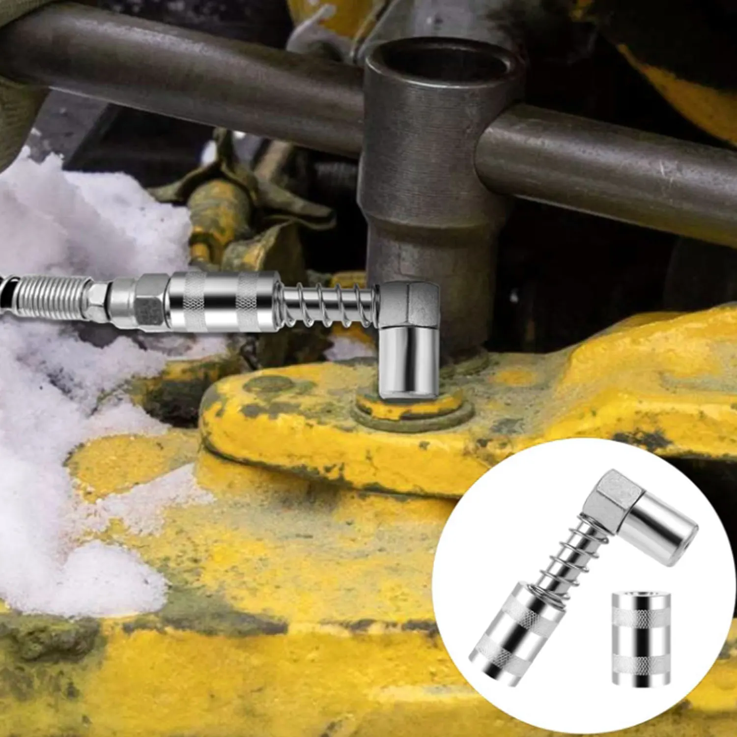 Manuelles Hochleistungs-Fettpresse-Set, Tragbare Schmierpistole, Hochdruck-Kolbenpresse für Heimwerker, Öl- und Fettpresse – Detail 7