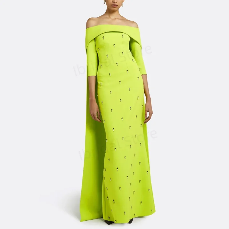 Maßgeschneidertes Luxus-Geburtstags-Abendkleid, bodenlang, volle Ärmel, elegante Abschlussball-Party-Kleider für Frauen, arabisches Kleid 2023