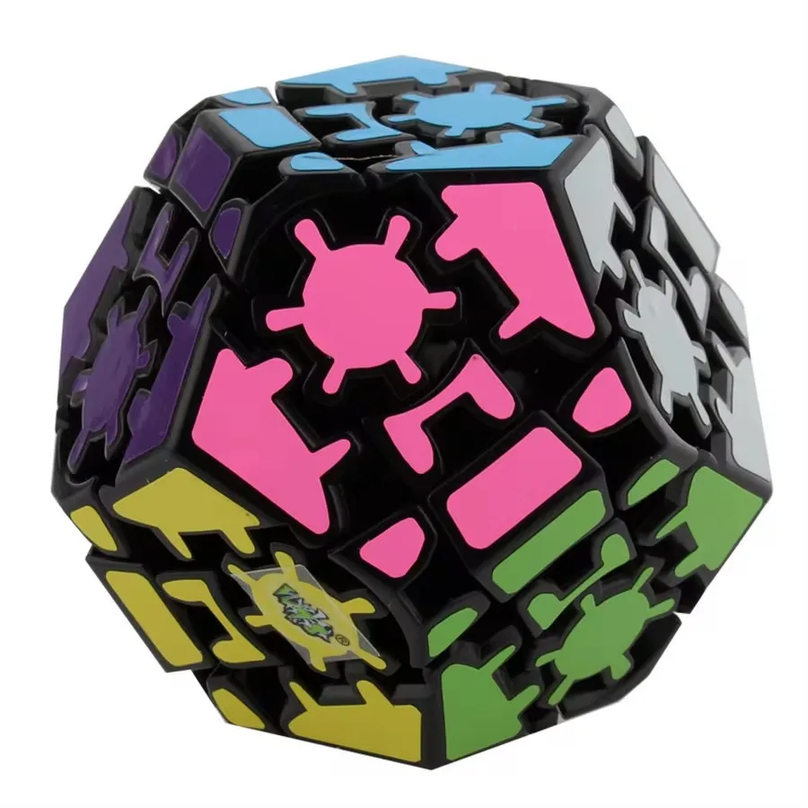 Lanlan Gear Megaminx Gear Five Magic Cube Complete Edition Simple Edition Sticker 12 Dodecahedral Magic Cube Adult Children Toy