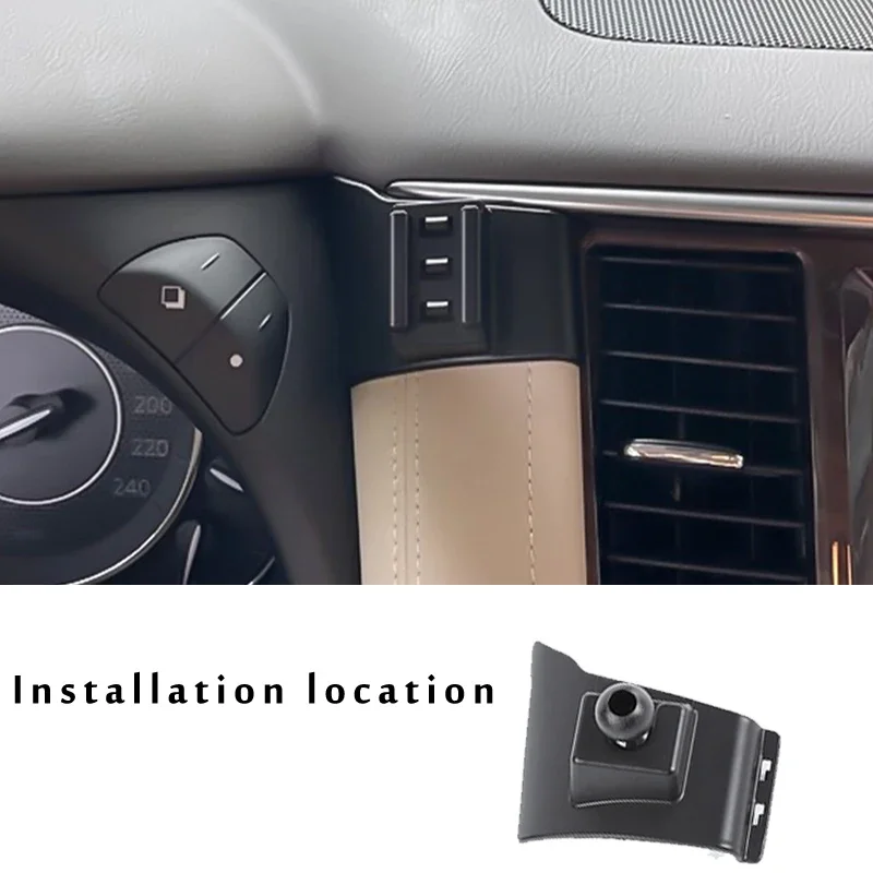 LHD Car Mobile Phone Holder Special Air Vent Stand GPS Gravity Navigation Bracket For Nissan Patrol Y62 2012-2021 Accessories