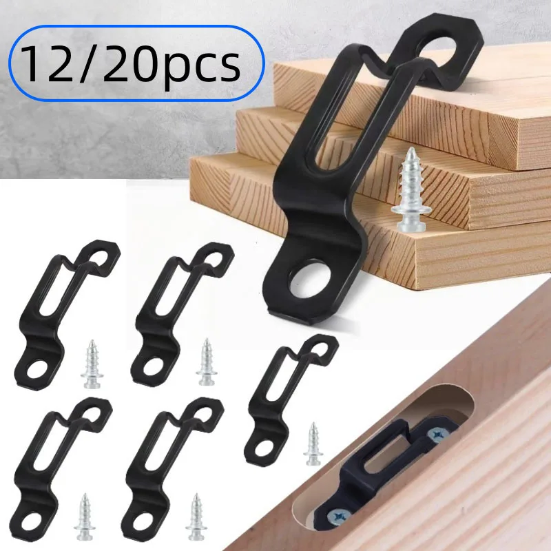 

12/20pcs invisible 2-in-1 connectors with screws, suitable for cabinet, wardrobe components, furniture combination fasteners