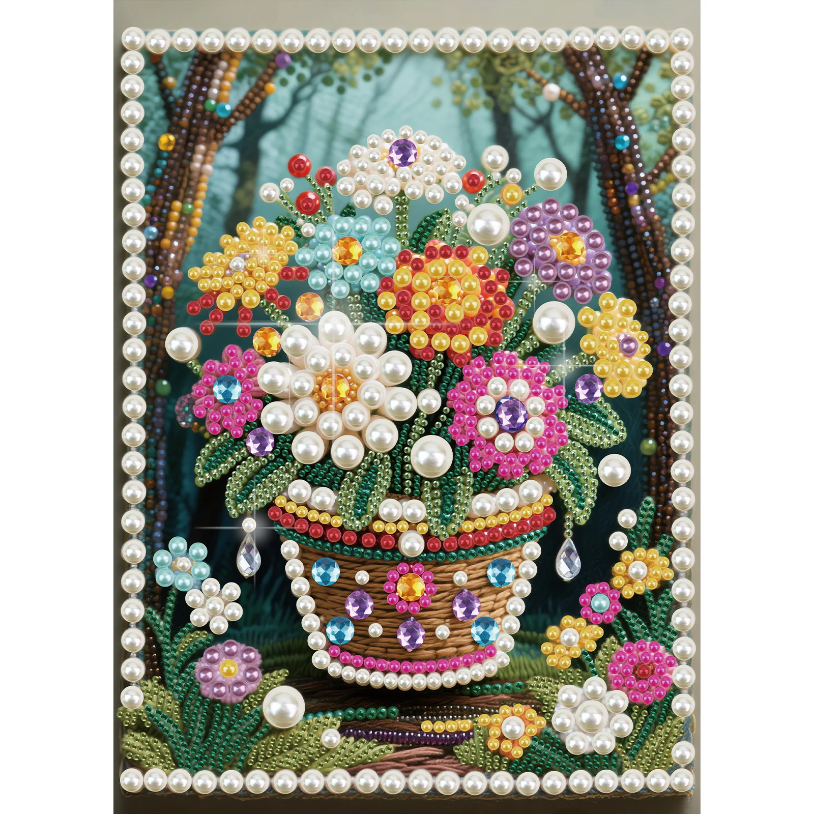 Woven Wall Basket - Наборы для алмазной вышивки с жемчугом