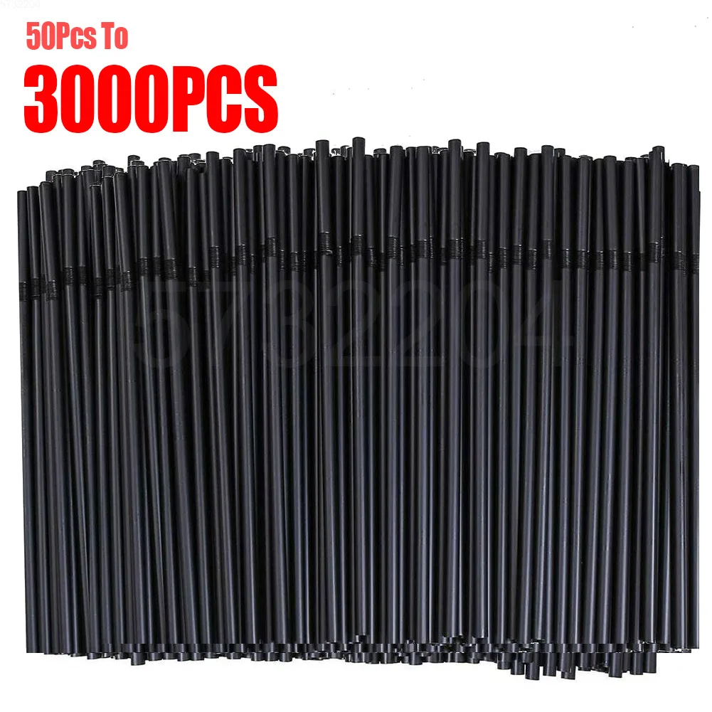 50-3000PCS Large Colorful plastique Drinking Straw Milk Tea Bar Party Wedding Kitchen Home Accessories rietjes Straw Wholesale