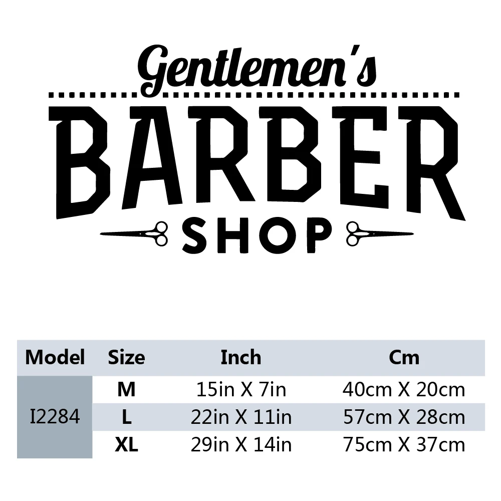 1 pc thick font barber shop Custom name Wall Stickers Modern Fashion Wall Sticker For Kids Rooms Decoration Sticker Mural