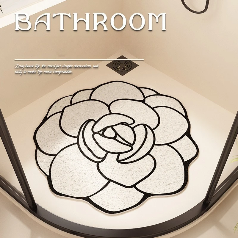 

Коврик для ванной комнаты в французском стиле с узором из роз, 1 шт., износостойкий, нескользящий, легко чистится, для дома и душа