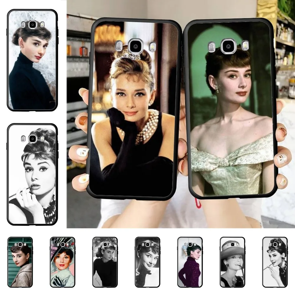 Audrey Hepburn Phone Case For Samsung J 7 plus 7core J7 neo J6 plus prime J6 J4 J5 Mobile Cover