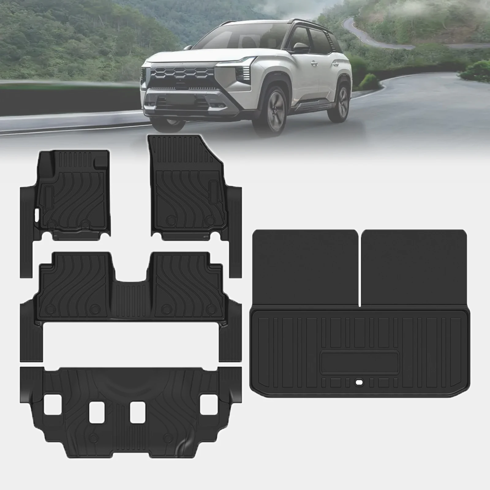 

Водонепроницаемые 3D-коврики из TPE для пола и багажника Mitsubishi Destinator 2025, 2026, 2027 годов, идеально подходящие, без запаха, автомобильные аксессуары