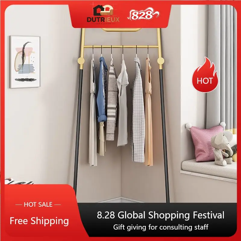 Corner Minimalist Clothing Racks Space Saving Apartments Clothing Racks Living Room Modern Colgadores De Ropa Furniture Home