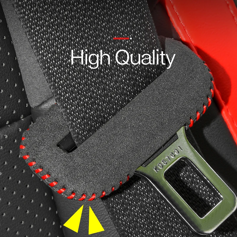 

2Pcs Auto Seat Belt Buckle Clip Suede PU Leather Anti-Scratch Cover Safety Car Accessories For Toyota GR86 Subaru BRZ 2022 2023