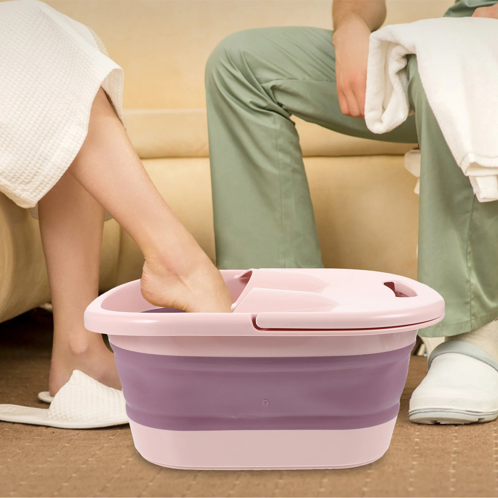 

Foot Bath Portable Creative Massage Basin Shower Footbath Soaker Tub Universal Child