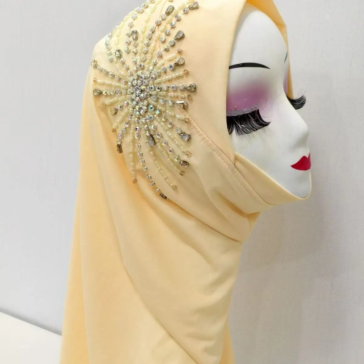 

Abaya Hijab Muslim Women Shawl Lace Headscarf Luxury Tassels Scarf Malaysia Prayer Kufi Islam Saudi Arabia Turban 05490