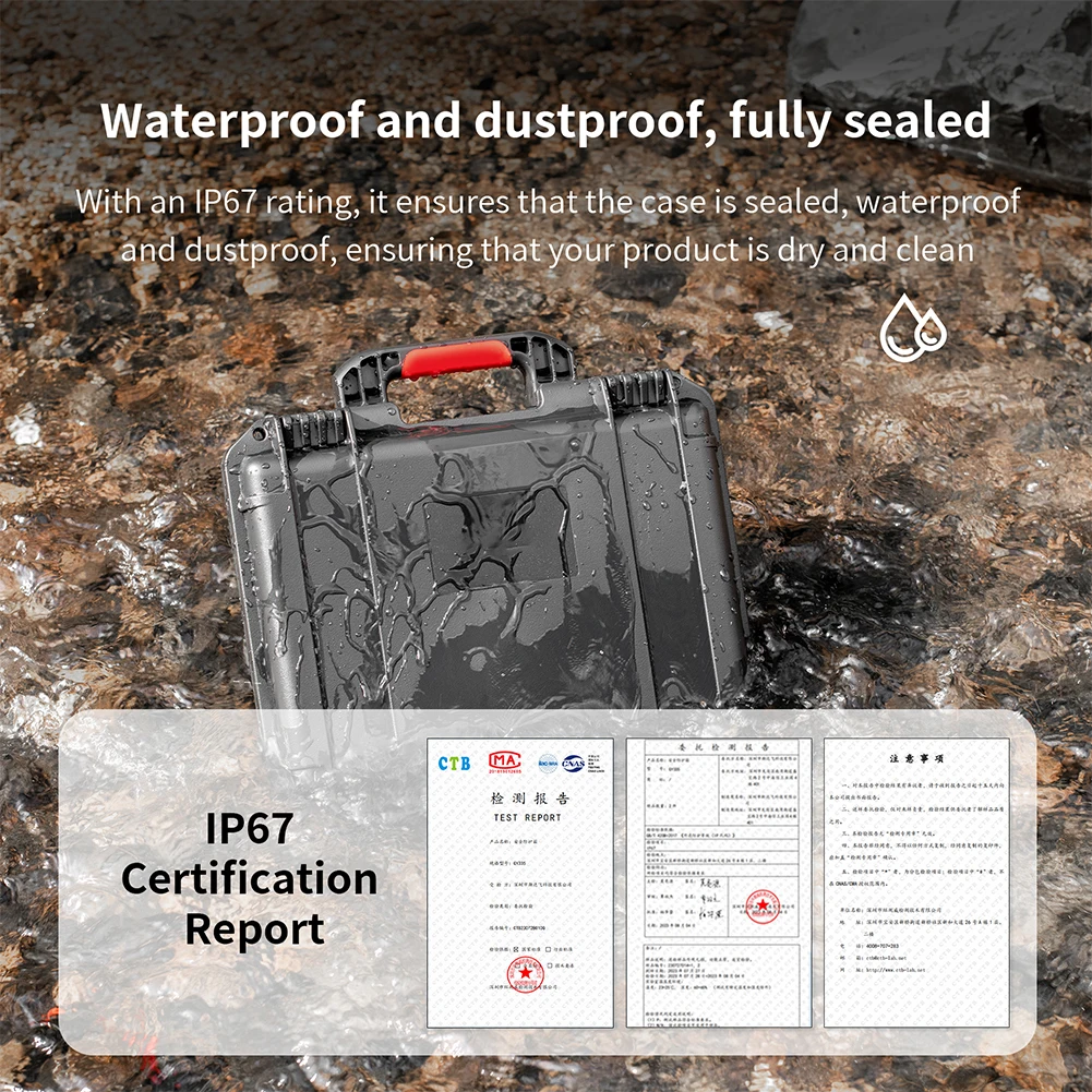 ل Insta360 X5 حمل صندوق سفر محمول مقاوم للانفجار 2 طبقة حقيبة التخزين مقاوم للماء صندوق شل صلب ل Insta360 X5