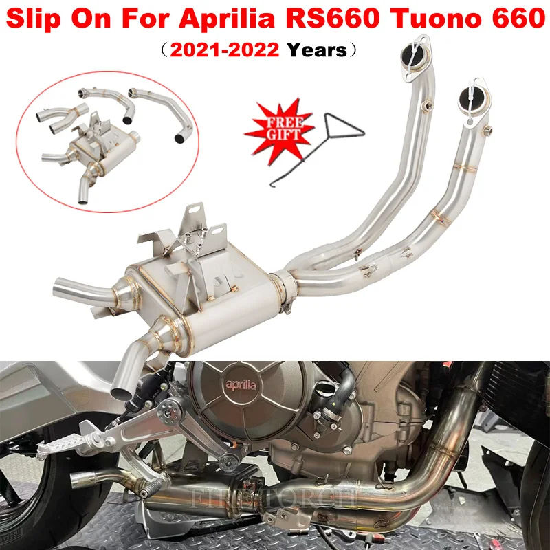 

Slip-On For Aprilia RS660 Motorcycle Exhaust System Tuono RS660 Muffler Under Bike Full Link Tube For RS 660 Tuono 660 2021 2022