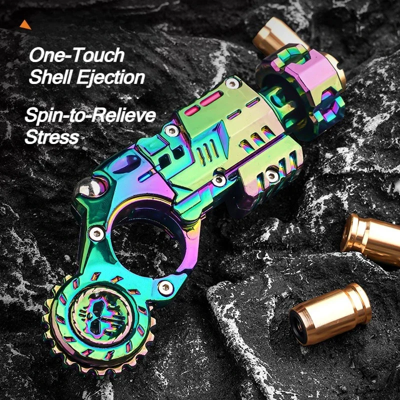Stress Relief Zintuiglijk Speelgoed Shell-Ejecting Metaallegering Pistool Tactische Stijl EDC Bureau Schieten Gadget voor Jongens Verzamelaars