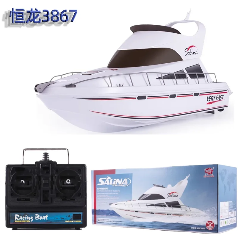 2.4G Mini Giocattoli Heng Lungo RC Barca Da Corsa Yacht Ad Alta Velocità 20KM/H Nave Modello di Controllo Remoto Servomotore Giocattolo Regalo per I Ragazzi