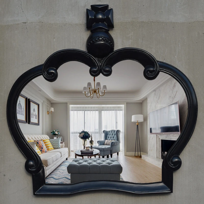 Cheap Creative Mirror Accent Luxury Design Interior Fashion Frame Bedroom Makeup Mirror Dressing Table Spiegels Home Products