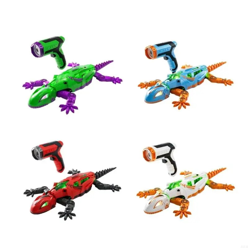Wall Crawler Geckos, Rechargeable Remote Control Robot Kids Toy With Strong Adhesion For Walls Floors Challenging Play A2UB